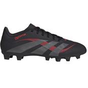 Adidas Predator Club Firm Ground Adults Football Boots Black Red - Black Red / 6 Uk image