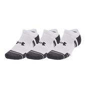 Under Armour Performance Tech Invisible Socks 3 Pack - White Grey / 7.5 - 12 Uk image
