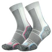 1000 Mile Trek Socks Women's Twin Pack - 3-5.5 Uk / Grey Multi image