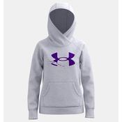Under Armour Rival Fleece Logo Hoodie - Extra Small Girls / Grey Purple image