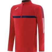 O'Neills Focus Brushed Half Zip Top Red Navy White - Age 7-8 image
