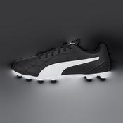 Puma Monarch II Firm Ground Football Boots Black White - 9 Uk / Black White image