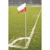 Precision Corner Flag Poles - 6" / White
