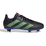 Adidas Kakari Junior  Soft Ground Rugby Boots - Black Green / 3 Uk image