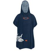 TWF Changing Towel Poncho Kids Navy Shark - Black Blue Grey / 60*70cm