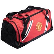 Man Utd Core Stripe Duffle Bag - Red image