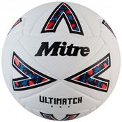 Mitre Ultimatch One Football - Size 5 / White Black Red image