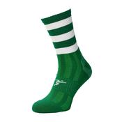 Precision Pro Hooped GAA Mid Socks Green White - Uk Size Mens 7-11 image