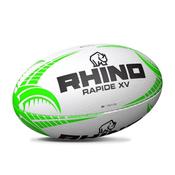 Rhino Rapide Trainer Rugby Ball - White Green / Size 3 image