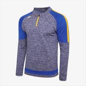 Gaelic Armour 1/2 Zip Round Neck Sweat Marl Navy Royal Amber - Age 13-14
