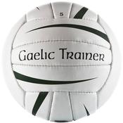 O'Neills Gaelic Trainer Football Size 5 - White Green Black / 5