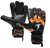 Precision Junior Fusion X Roll Finger Protect Goalkeeper Gloves - Black Flo Orange / 6 image