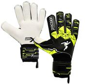 Precision Fusion X Flat Cut Finger Protect Goalkeeper Gloves - Black Flo Yellow / 8 image