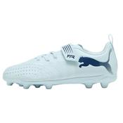 Puma Future 9 Play Firm Ground Velcro Junior Football Boots Icy Blue - Blue / UK 11 image