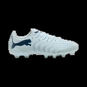 Puma Future 9 Play Firm Ground Football Boots Icy Blue - Black Red / UK 8 image