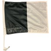 TCF Car Flag Black White - Black White