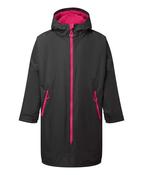 Tri Dri All-Seasons Waterproof Changing Robe - Charcoal/Pink / L/XL