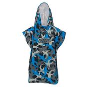 TWF Changing Towel Poncho Kids Shark Print - Blue Grey / 60*70cm