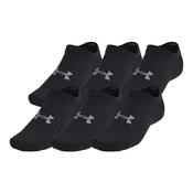 Under Armour Essential Unisex 6-Pack No-Show Socks Black - Black / 7.5 - 12 Uk image