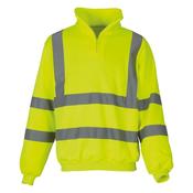 Yoko Hi-Vis 1/4 Zip Sweatshirt - Flo Yellow / S image