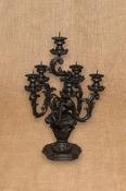 Carved Wood Rococo Candlesticks - Pair