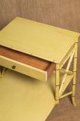 Faux Bamboo Tiered Bedside Tables - Pair