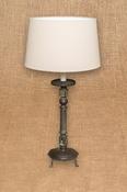 Bronze Ornamental Table Lamp with Ribbed Column with Shade