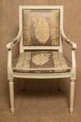 Louis Style Armchair Upholstered in Manuel Canovas