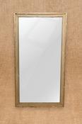 French Bevelled Mirror with Original Green &amp; Gilt Finish