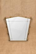 Large Pier-Luigi Colli Gilded Wrought Iron Mirror
