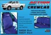 ACTION SPORT HEAVY DUTY 4x4 Seat Covers Waterproof CREWCAB SET