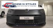VW CADDY MK5 YRS 2020 Onwards Front Bumper Lip Splitter Gloss Black