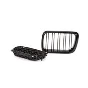 BMW E36 3 Series Yrs 96-99 Gloss Black Kidney Bonnet Grills Double Slat Design