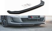 VW Golf MK 7 VII Yrs 12- GTD GTI Gloss Black Front Bumper Lip Splitter Spoiler MAXTON V2 image