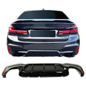 BMW 5 Series G30 LCI  2021 -24 M5 Gloss Black Rear Bumper Diffuser