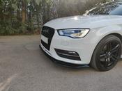 Audi A3 Yrs 12-16 Front Bumper Lip Spoiler Splitter Gloss Black