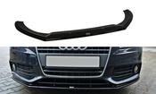 Audi A4 B8 Saloon SE Yrs 08-12, Front Bumper Splitter/Lip Plastic Maxton Gloss Black image
