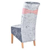 Pink Crushed Velvet Chair Band image