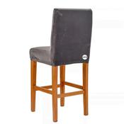 Dark Grey Velvet Stool Cover image