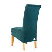 Bottle Green Velvet Chair Cover (L) image