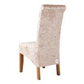 Champagne Gold Taupe Crushed Velvet Chair Cover (L)