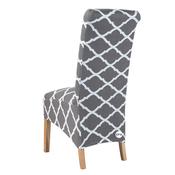 Grey Geometric Chair Cover (L-XL) image