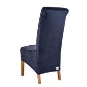Black Charcoal Velvet Chair Cover (XL) image