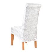 White / Cream Crushed Velvet Chair Covers (L) image