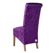 Purple Crushed Velvet Chair Cover (XL) image