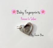 Tiny Fingerprint Heart Charm image