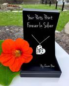 Pawprint Heart Pendant Necklace image