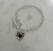 Hand &amp;amp; Name Heart Bracelet image
