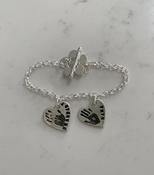 2 Heart Handprint Bracelet image
