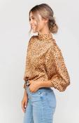 Leopard Print Satin Top image